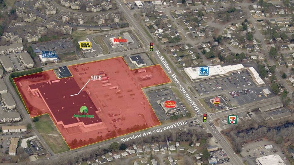6205-6215 N N Military Hwy, Norfolk, VA for sale - Building Photo - Image 2 of 5