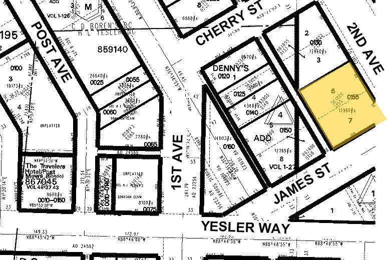 114 James St, Seattle, WA à louer - Plan cadastral - Image 2 de 4