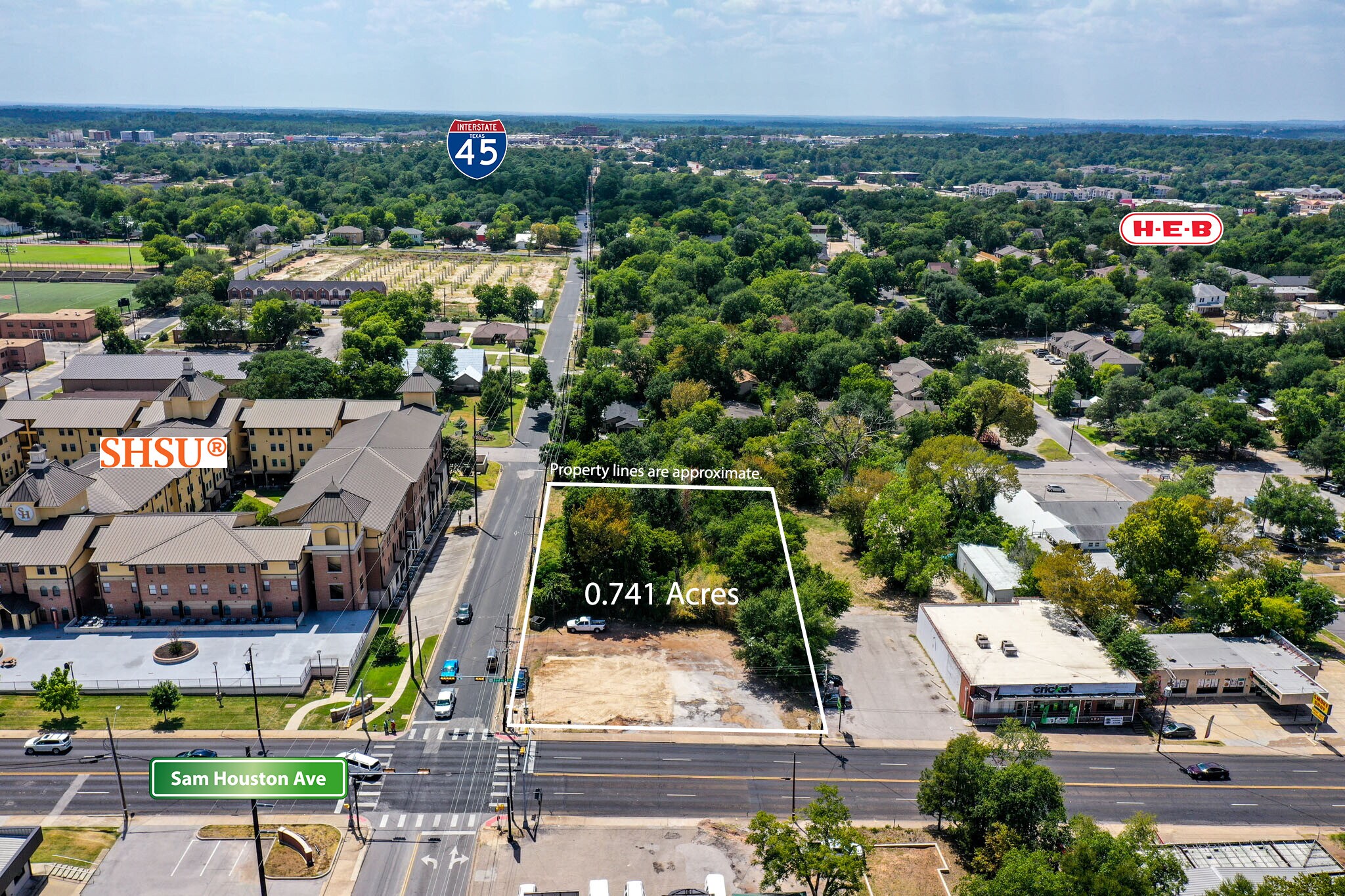 1532 Sam Houston Ave, Huntsville, TX à vendre Aérien- Image 1 de 15