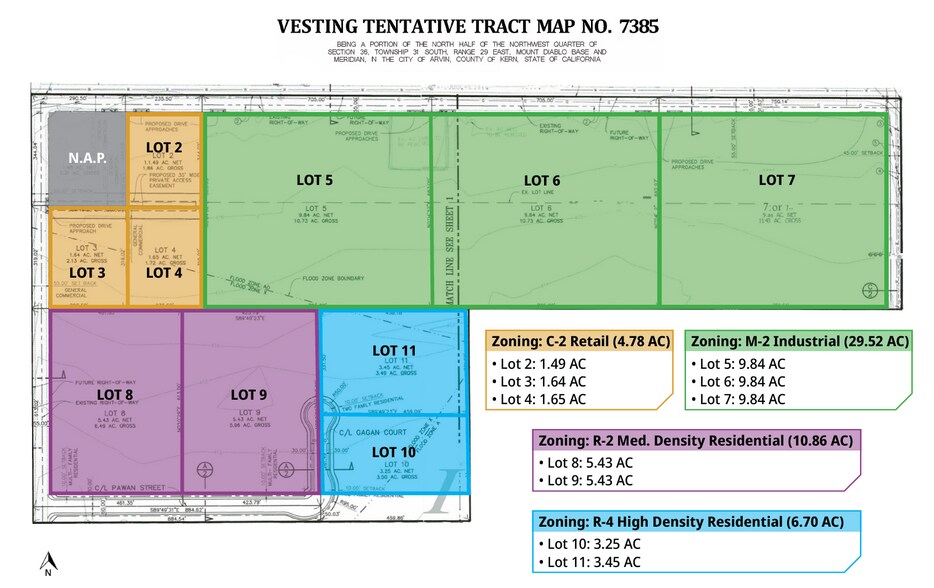 Sycamore Rd & Tejon Hwy, Arvin, CA à vendre - Plan de site - Image 2 de 2