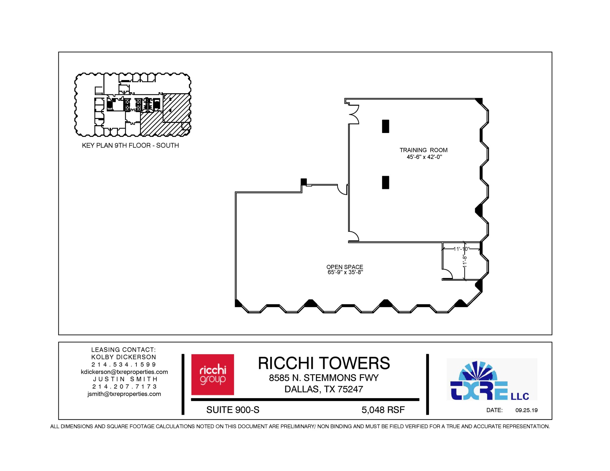 8585 N Stemmons Fwy, Dallas, TX à louer Plan d  tage- Image 1 de 1