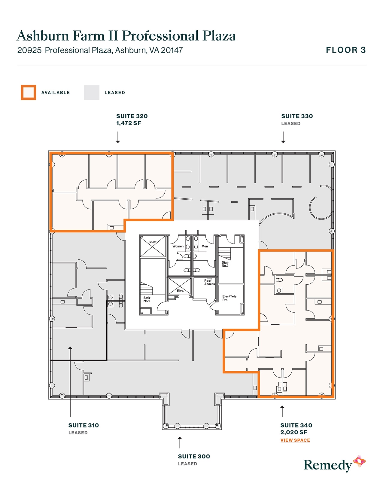 20925 Professional Plz, Ashburn, VA à louer Plan d’étage- Image 1 de 1