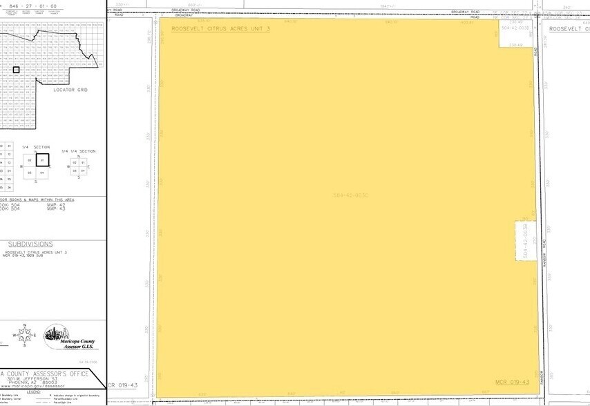 SW Broadway Rd & Rainbow Rd, Buckeye, AZ for sale - Plat Map - Image 2 of 2