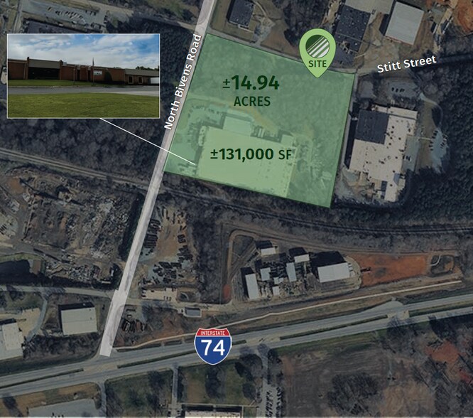 100 N Bivens Rd, Monroe, NC à vendre - Photo du bâtiment - Image 2 de 13