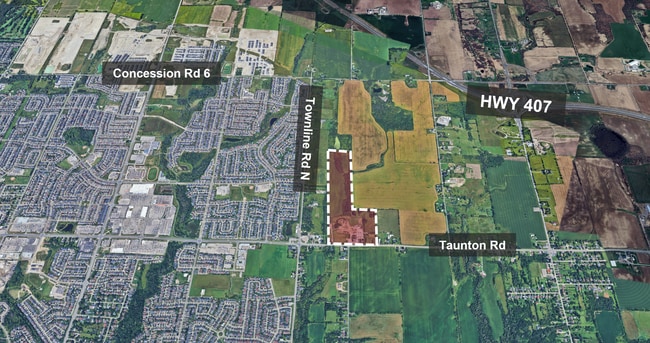 Plus de détails pour 1432 Taunton Rd E, Oshawa, ON - Terrain à vendre