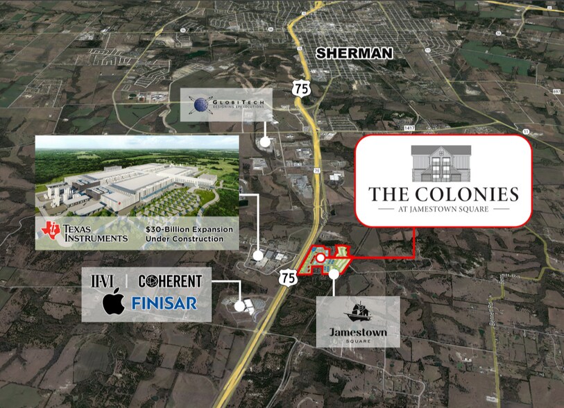 US-75 & Akers Road, Sherman, TX à vendre - Aérien - Image 3 de 13