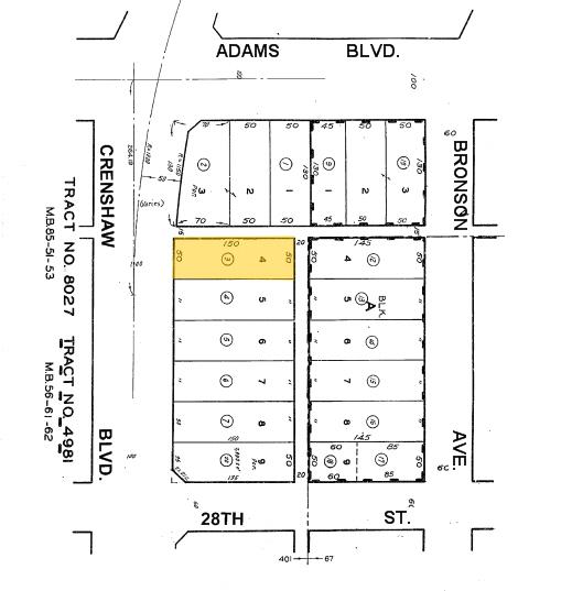 2614 Crenshaw Blvd, Los Angeles, CA for sale - Plat Map - Image 1 of 1