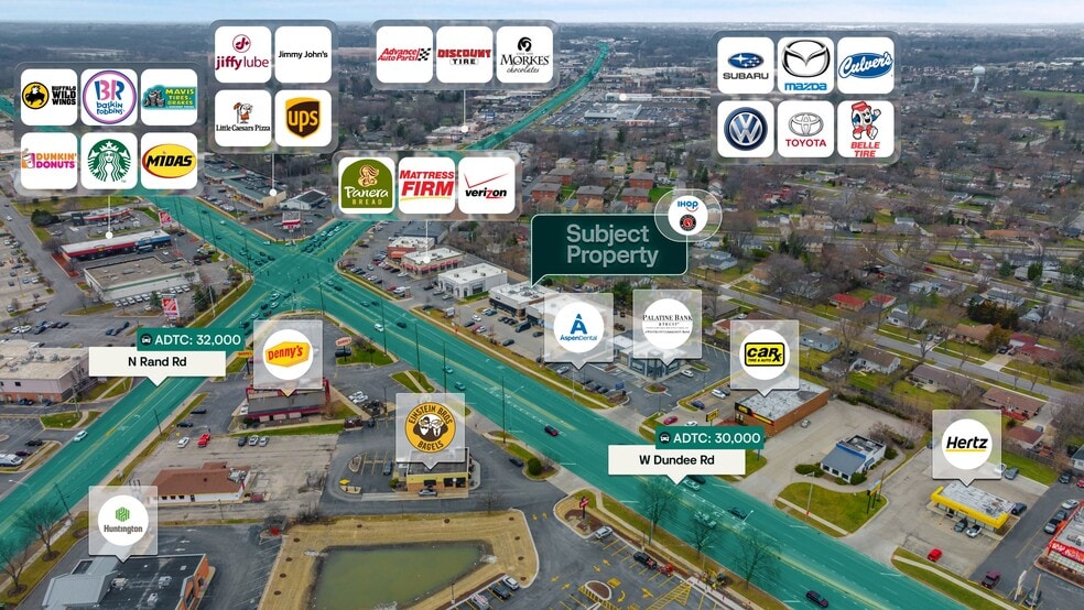 948 E Dundee Rd, Palatine, IL for sale - Aerial - Image 2 of 3