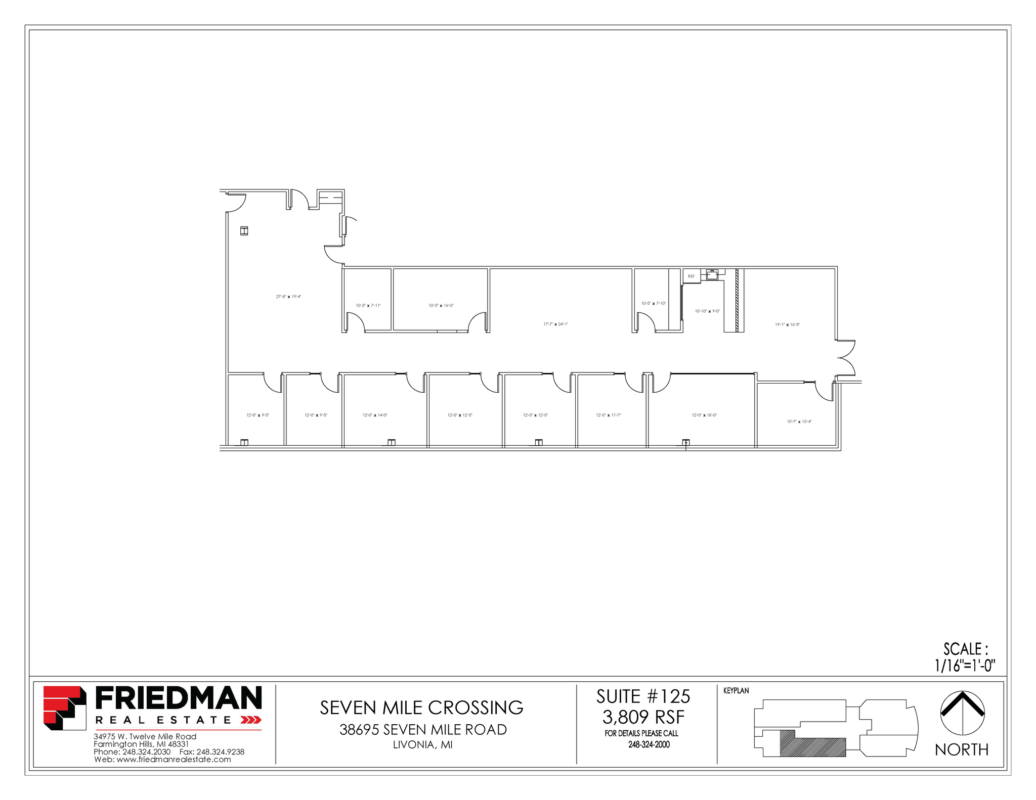 38705 7 Mile Rd, Livonia, MI à louer Plan d  tage- Image 1 de 2