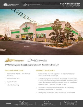 More details for 601 N Main St, Robersonville, NC - Retail for Lease