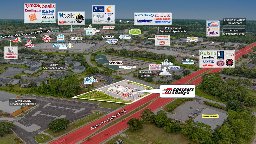 5599 Altama Ave, Brunswick, GA à vendre - Photo du bâtiment - Image 3 de 4