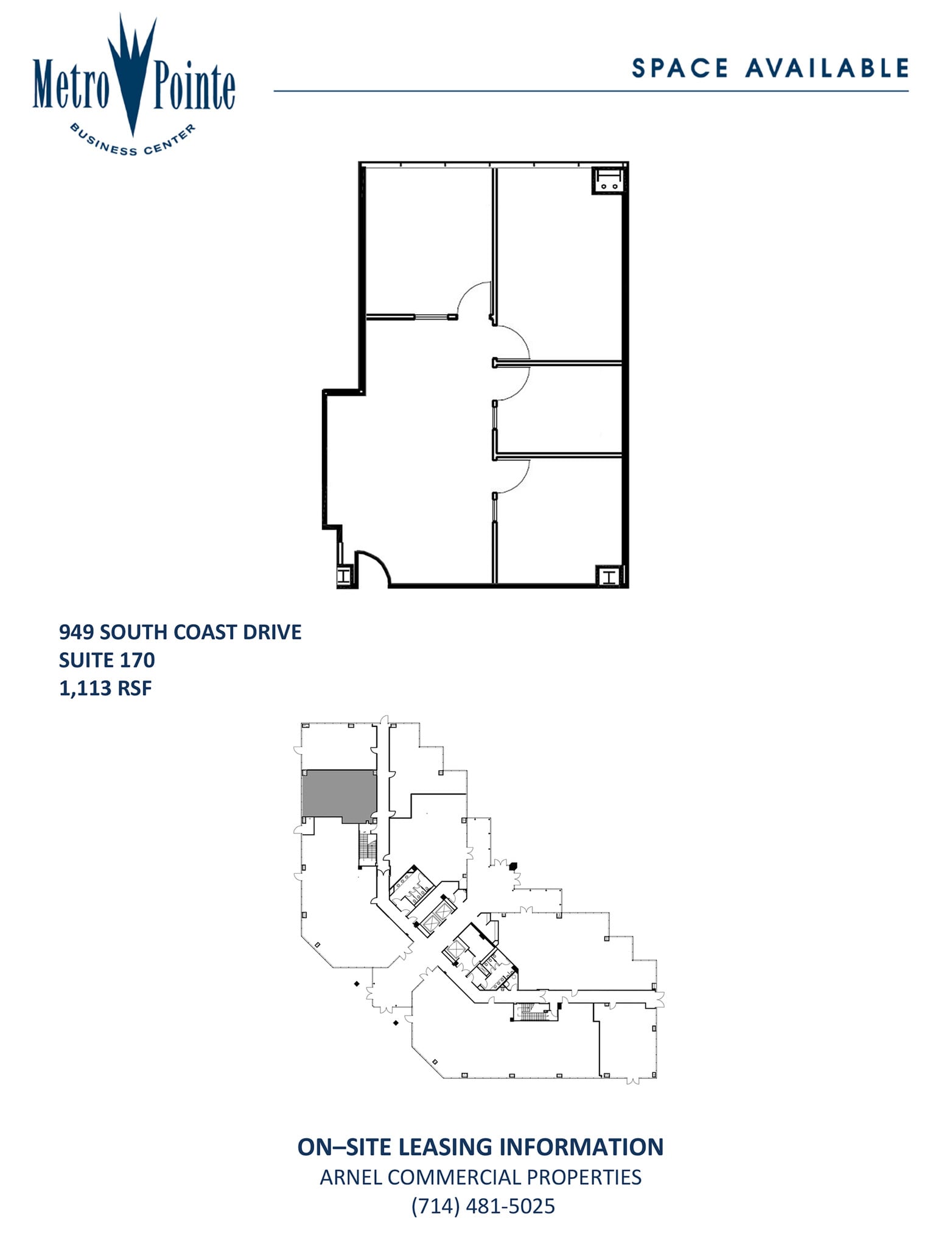 949 S Coast Dr, Costa Mesa, CA à louer Plan d  tage- Image 1 de 1