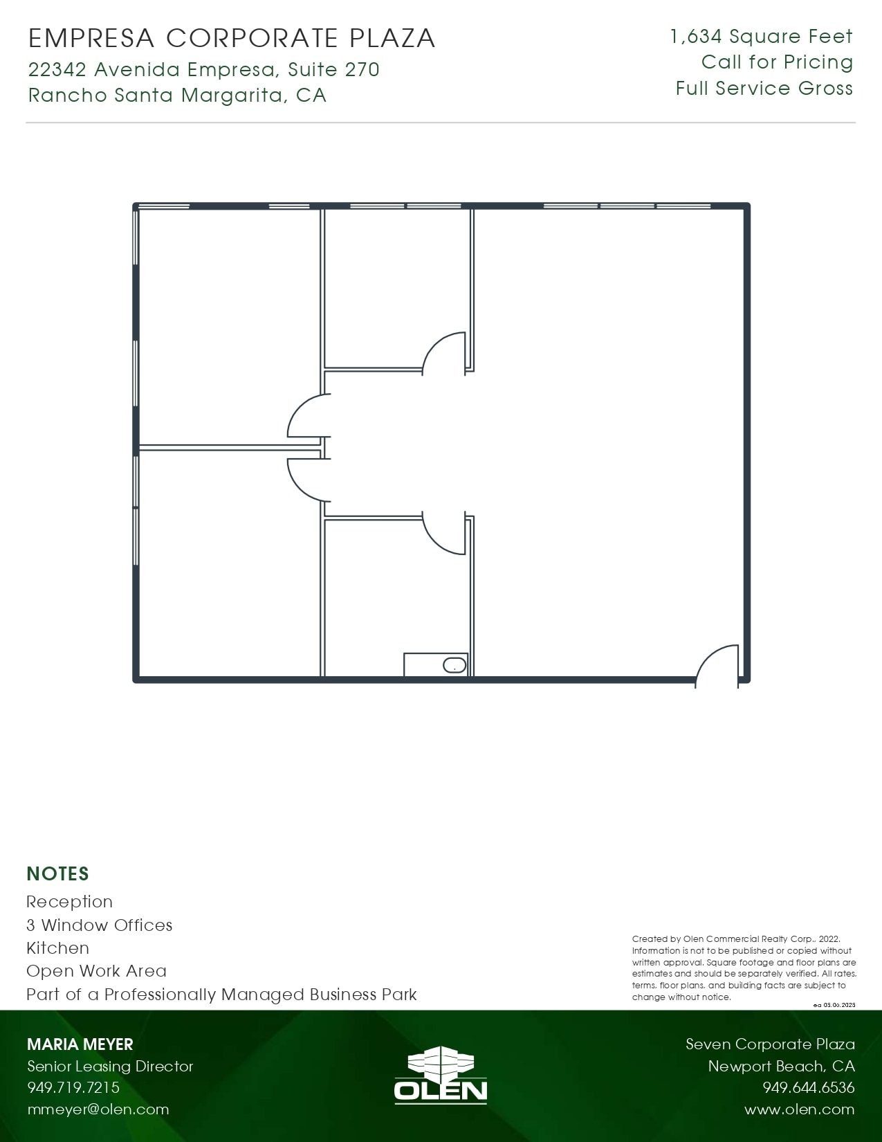 22342 Avenida Empresa, Rancho Santa Margarita, CA à louer Plan d’étage- Image 1 de 1