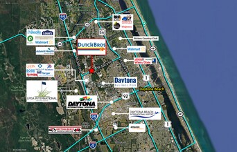 1972 Lpga Blvd, Daytona Beach, FL - Aérien  Vue de la carte - Image1