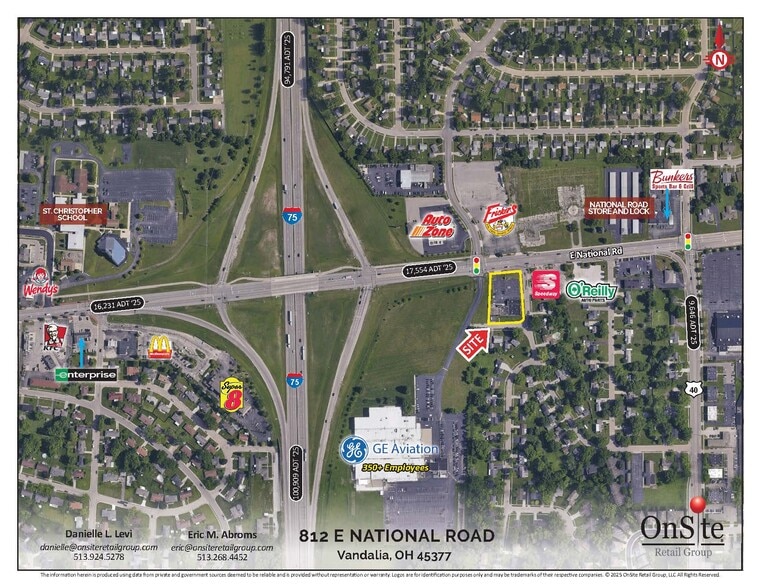 812 E National Rd, Vandalia, OH à vendre - Aérien - Image 2 de 5