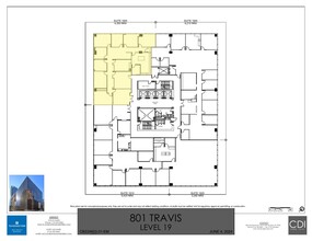 801 Travis St, Houston, TX à louer Plan d  tage- Image 1 de 1