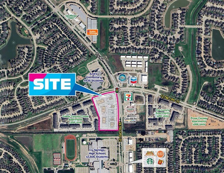 SWC Fry Rd & Longenbaugh Rd, Cypress, TX à vendre - Aérien - Image 1 de 2