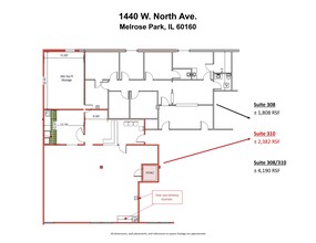 1440 W North Ave, Melrose Park, IL à louer Plan de site- Image 2 de 2