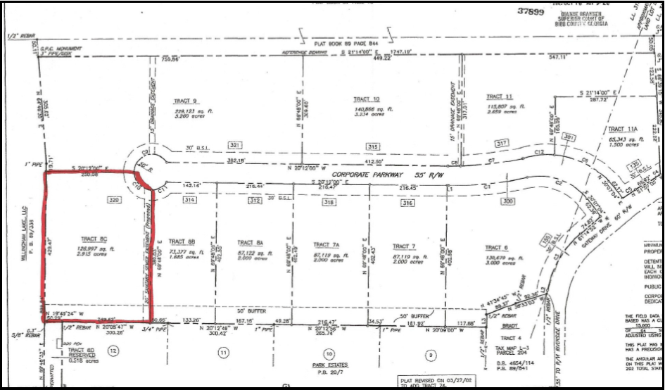 Corporate, Macon-Bibb, GA for lease - Plat Map - Image 1 of 1