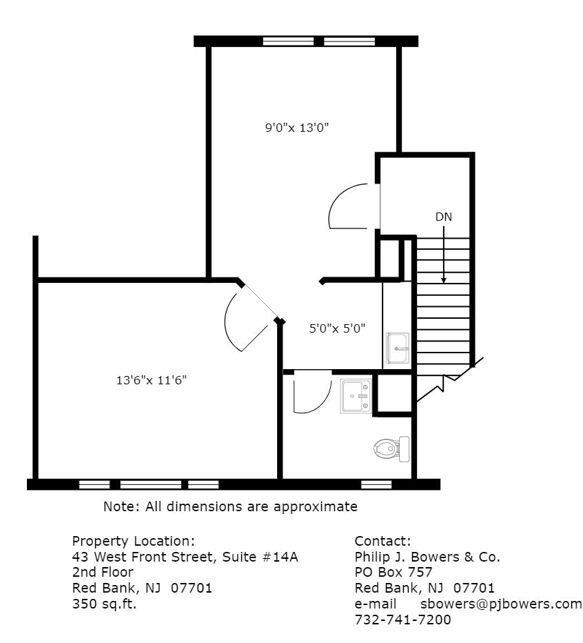 43 W Front St, Red Bank, NJ à louer Plan d’étage- Image 1 de 1