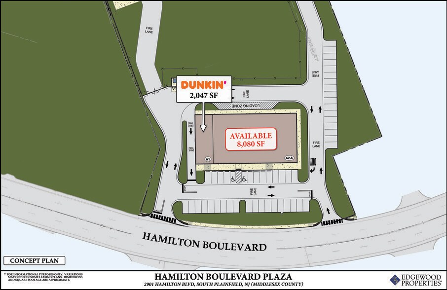 2901 Hamilton Blvd, South Plainfield, NJ à louer - Plan de site - Image 2 de 6