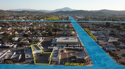 1315 Broadway, El Cajon, CA - Aérien  Vue de la carte