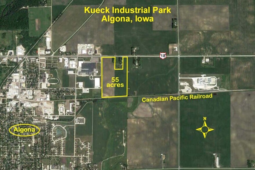 2613 Hwy 18 E, Algona, IA à vendre - Aérien - Image 3 de 4