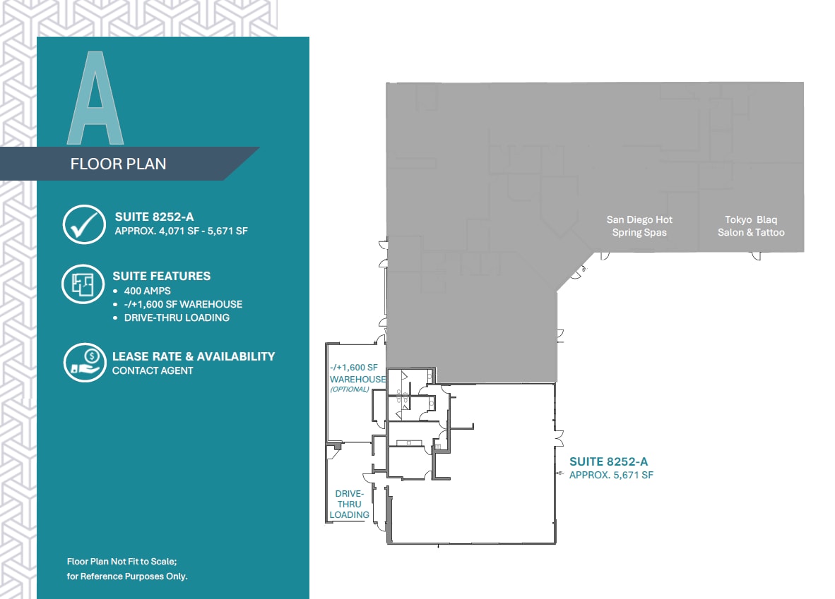 8252-8280 Clairemont Mesa Blvd, San Diego, CA à louer Plan d’étage- Image 1 de 1