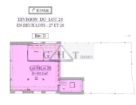 Bureau dans Montreuil à vendre Plan d’étage- Image 1 de 4