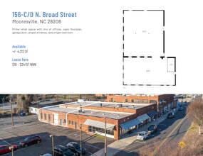 128-162 N Broad St, Mooresville, NC à louer Plan d’étage- Image 2 de 2