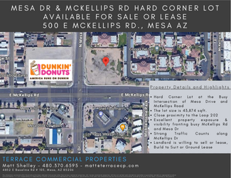 Plus de détails pour 500 E Mckellips Rd, Mesa, AZ - Terrain à vendre