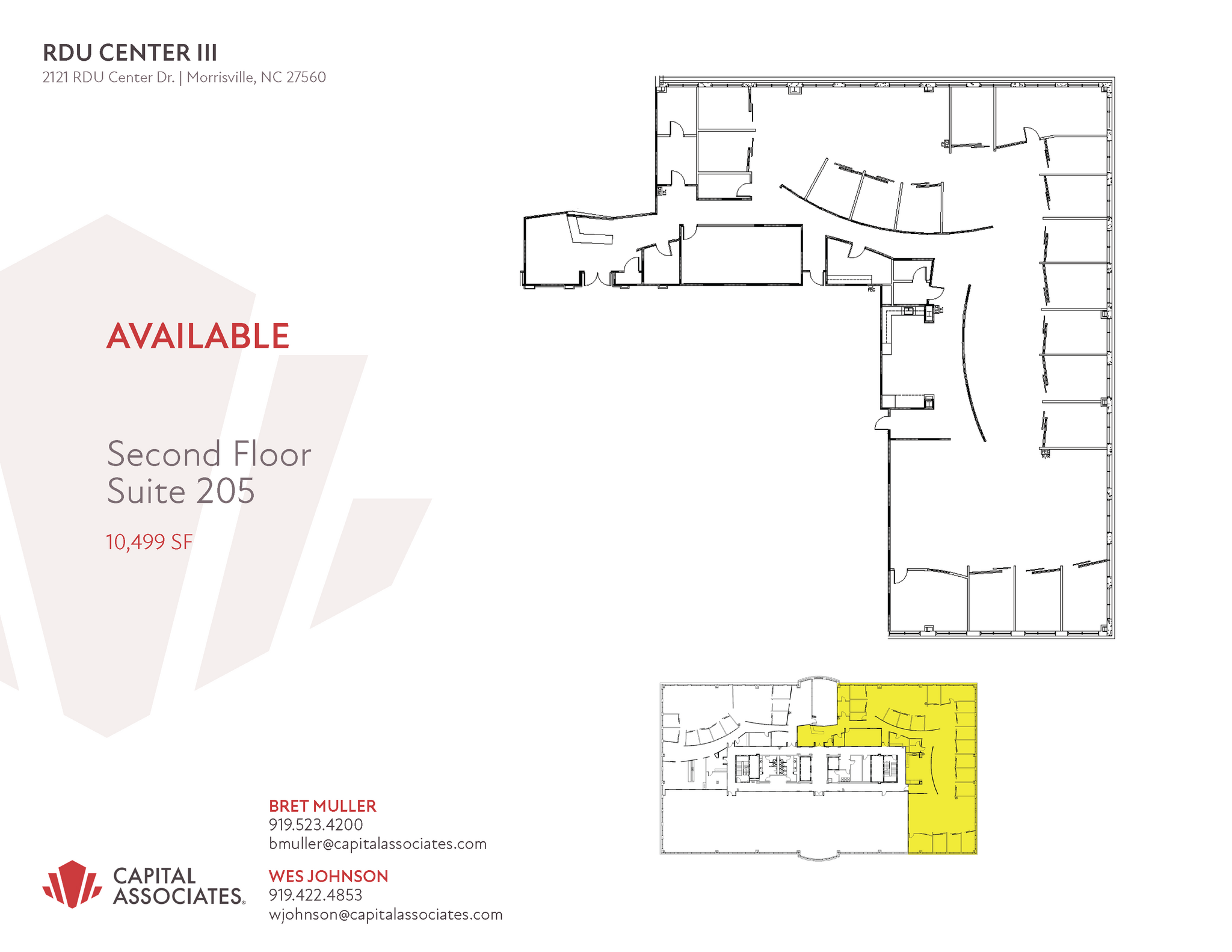 2121 RDU Center Dr, Morrisville, NC à louer Plan d  tage- Image 1 de 1