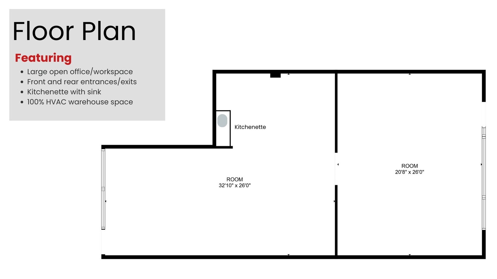 940 Calle Negocio, San Clemente, CA 92673 - Unit 140 -  - Floor Plan - Image 1 of 3