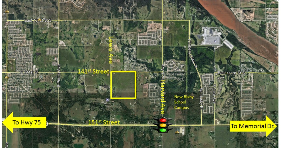 14100 S Lewis Ave, Bixby, OK à vendre - Aérien - Image 2 de 2