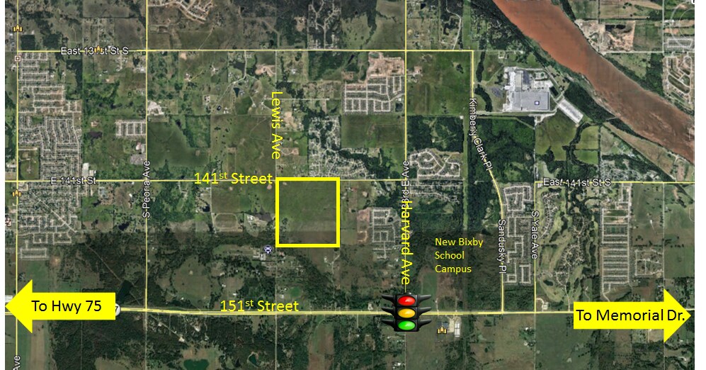 14100 S Lewis Ave, Bixby, OK for sale Aerial- Image 1 of 3