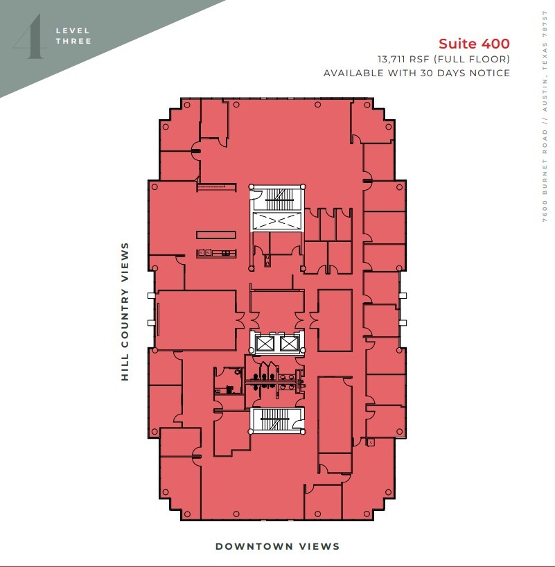 7600 Burnet Rd, Austin, TX à louer Plan d  tage- Image 1 de 1