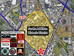 2820-2828 W Broad St, Richmond, VA - Aerial map view