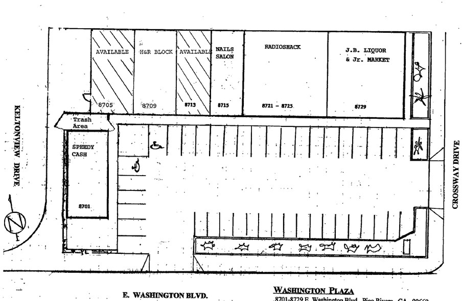 8701-8729 Washington Blvd, Pico Rivera, CA à louer - Plan de site - Image 2 de 2