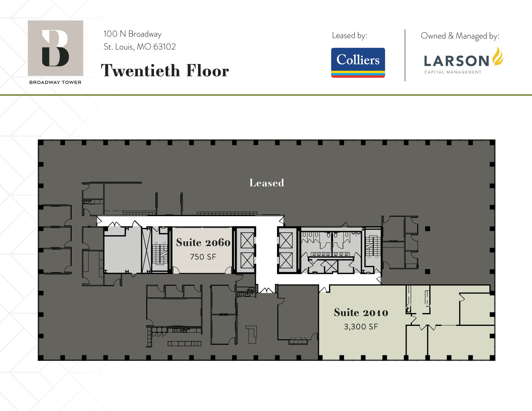 100 N Broadway, Saint Louis, MO à louer Plan d’étage- Image 1 de 1
