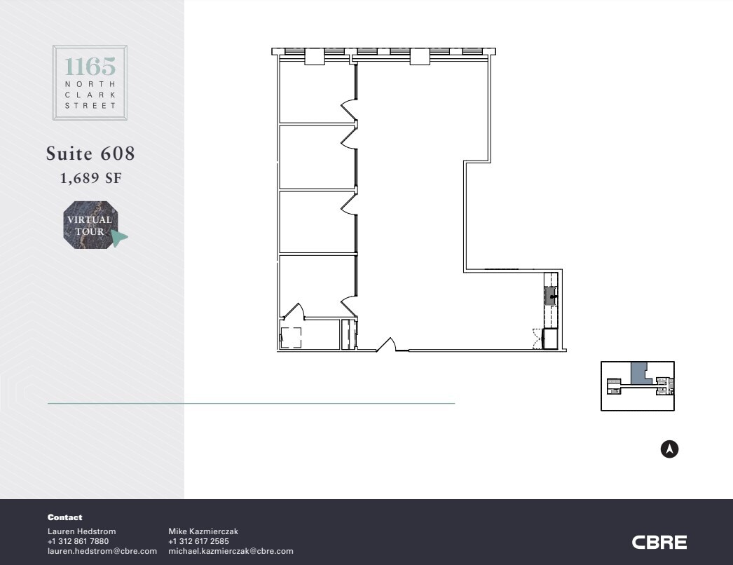 1165 N Clark St, Chicago, IL à louer Plan d’étage- Image 1 de 7