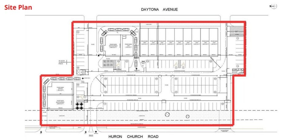 1878-1918 Huron Church Rd, Windsor, ON à louer - Plan de site - Image 2 de 2