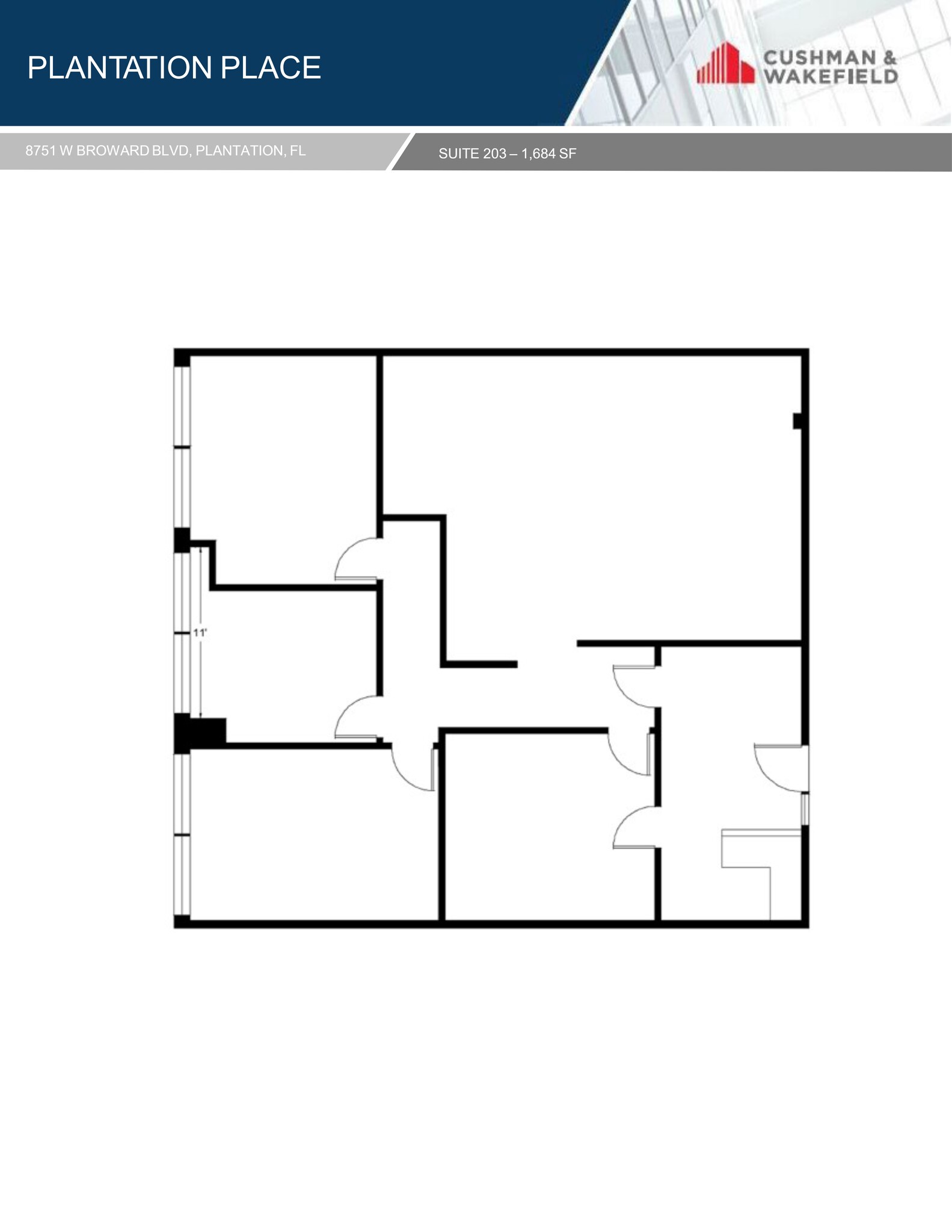 8751 W Broward Blvd, Plantation, FL à louer Plan de site- Image 1 de 1