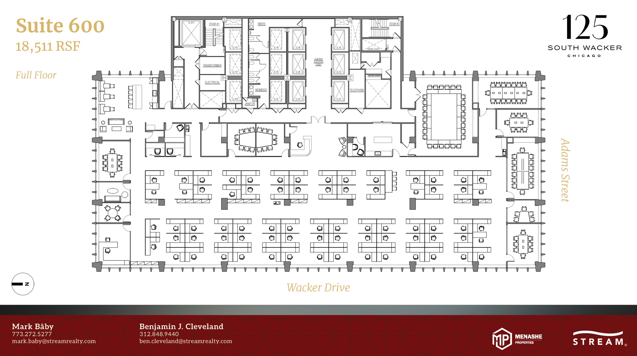 125 S Wacker Dr, Chicago, IL à louer Plan d’étage- Image 1 de 1