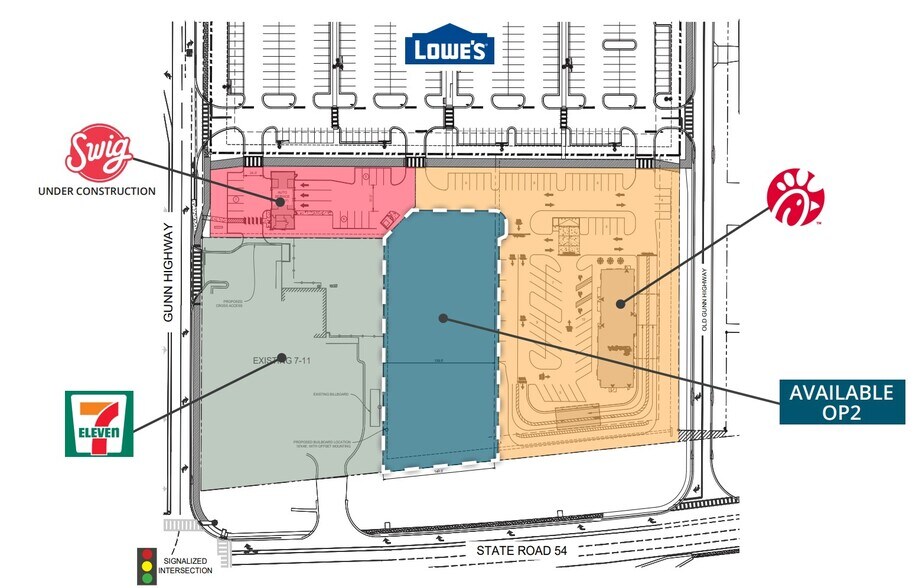 SWC SR 54 and Gunn Hwy, Odessa, FL à louer - Plan de site - Image 2 de 2