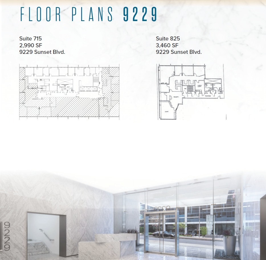 9229 W Sunset Blvd, West Hollywood, CA à louer Plan d’étage- Image 1 de 1