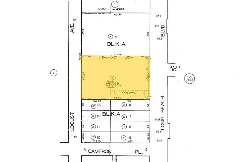 3701 Long Beach Blvd, Long Beach, CA à louer - Plan cadastral - Image 2 de 8