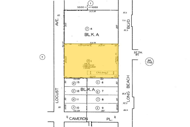 3701 Long Beach Blvd, Long Beach, CA for lease - Plat Map - Image 2 of 8