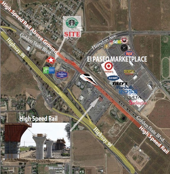 6893 N Golden State Blvd, Fresno, CA à louer - Aérien - Image 2 de 4