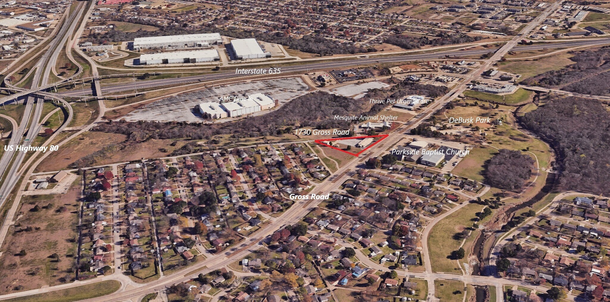 1730 Gross Rd, Mesquite, TX à vendre Aérien- Image 1 de 1