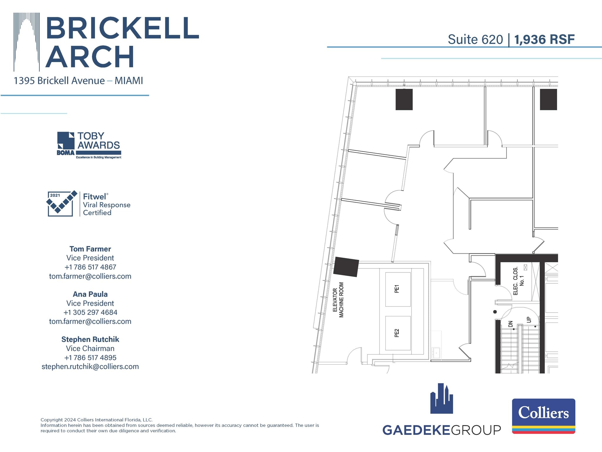 1395 Brickell Ave, Miami, FL for lease Floor Plan- Image 1 of 1